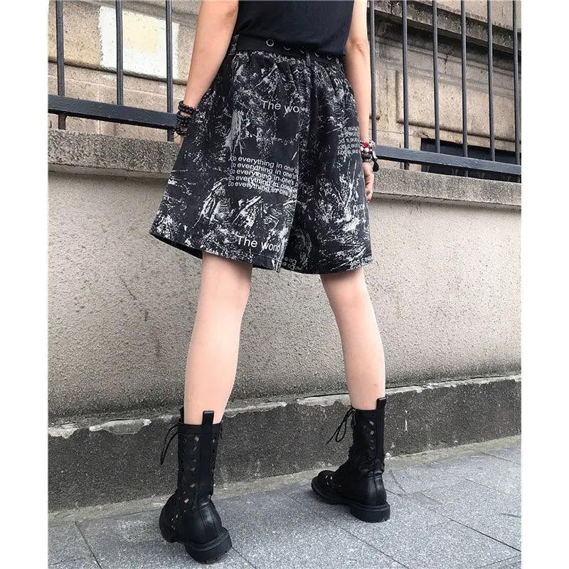 Elastic Waist Retro Loose Versatile Shorts