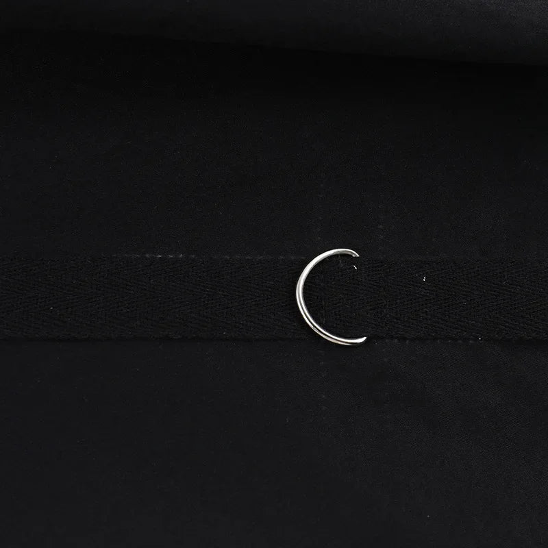 Goth Dark Acubi Fashion Black Swing A-line Skirt Punk Grunge Metal Buckle Streetwear Bandage Skirts Mall Gothic Alt Clother