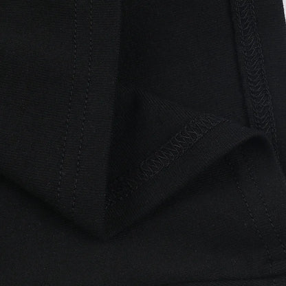 Goth Black Lace Trim Long Sleeve T-Shirts Vintage Sexy Lace-up Square Collar Tops with Choker Cross Women Autumn Tees