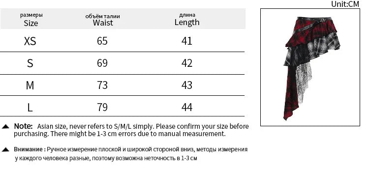 AltGoth Harajuku Grunge Gothic Skirt Women Streetwear Punk Dark Plaid Patchwork Irregular Skirt Y2k E-girl Emo Alternative Skirt