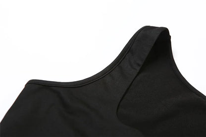 AltGoth Harajuku Gothic Dark Dress Women Streetwear Cyber Punk Y2k E-girl Grunge Sexy Hollow Out High Waist Bodycon Dress Female