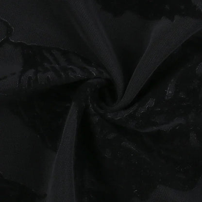 Gothic See Through Angel Graphic Print T-shirt for Women Goth Punk Slim Fit Sexy Mesh Y2k Long Sleeve Grunge Transparent