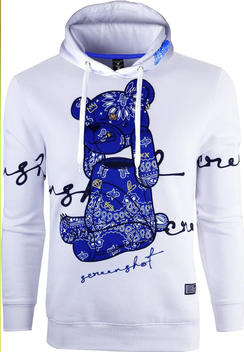 Men's Urban Premium Fleece Hoodie - Animation Cartoon Character Embroidery