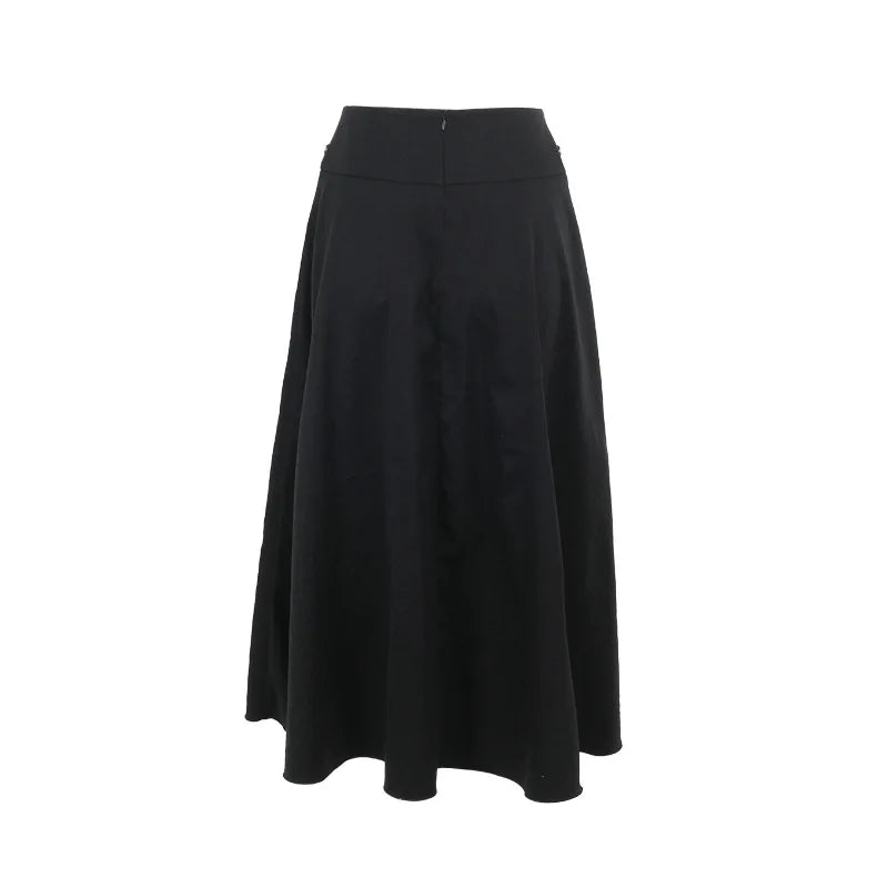 Goth Streetwear Gothic Skirt Women Harajuku Emo Alternative Grunge High Waist Bandage A-line Skirts Y2k E-girl Indie Clothes
