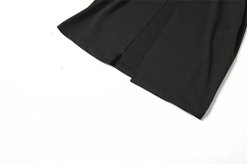 AltGoth Harajuku Gothic Dark Dress Women Streetwear Cyber Punk Y2k E-girl Grunge Sexy Hollow Out High Waist Bodycon Dress Female